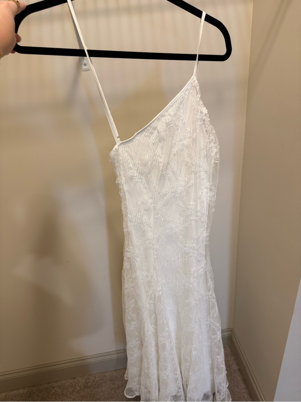 Black Halo White Athena Dress